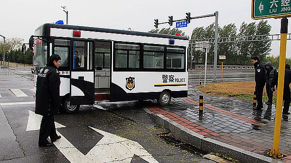 北京首都機場接車儀式